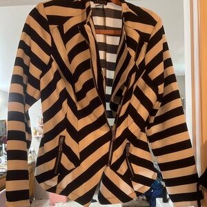 Navy blue and cream striped Jacket